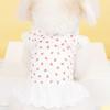 Exquisite Bow Print Dog Dress Soft Dog Princess Dress Simple Lace Cat Skirt  Pet Supplies