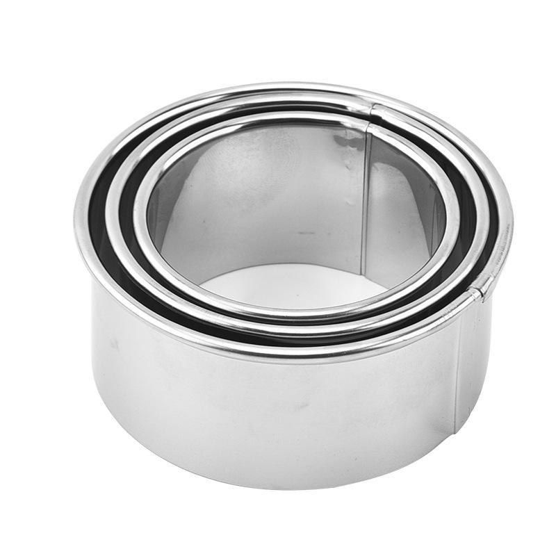 Stainless Steel Mousse Ring Cake and Dumpling Cutting Mold, Biscuit Mold, Kitchen Baking Tool.