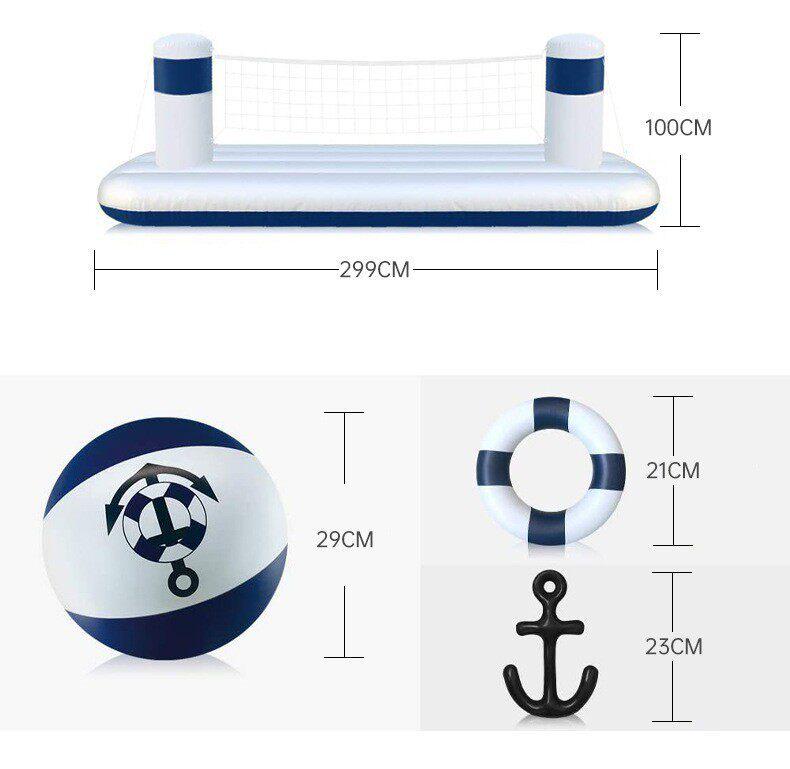 Inflatable Water Castle Volleyball & Basketball Net for Adults