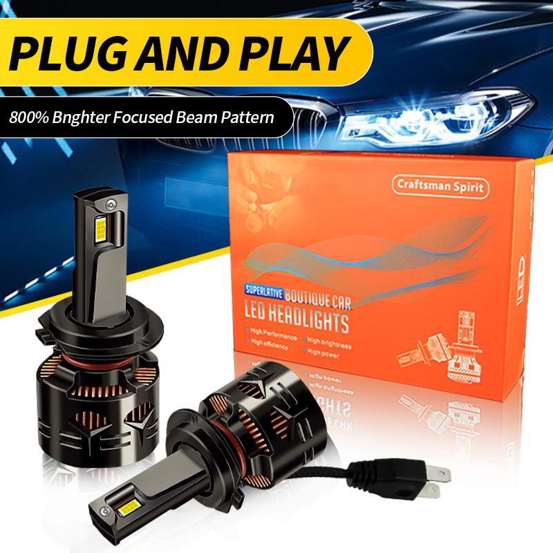 

2PCS H7 High quality 100W LED Headlight Light High Beams White car lights For Mercedes Benz CLA250 2013-2018 30000LM Plug&Play