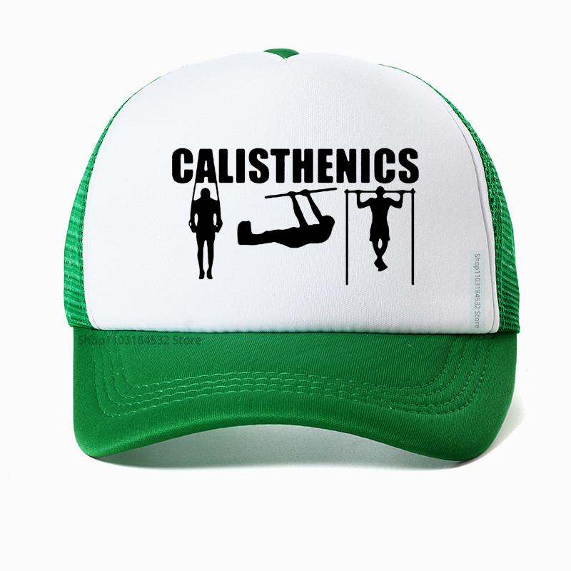 Calisthenics Mesh Breathable Trucker Hat Unisex Summer Harajuku Pop Bodybuilding Sports Baseball Cap Fashion Print Dad Cap