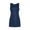 Women's Square Neck Sleeveless Fitted Dress with Straps for Summer