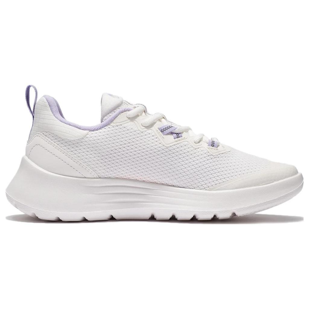 Li Ning Comfortable Fabric Slip Resistant, Abrasion Resistant, Breathable Low top Running Shoes Women's White Purple ARST090-2