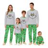 Print Cute Family Set Pajamas, Home Clothes, Family Set Long Sleeve Top Pants Set