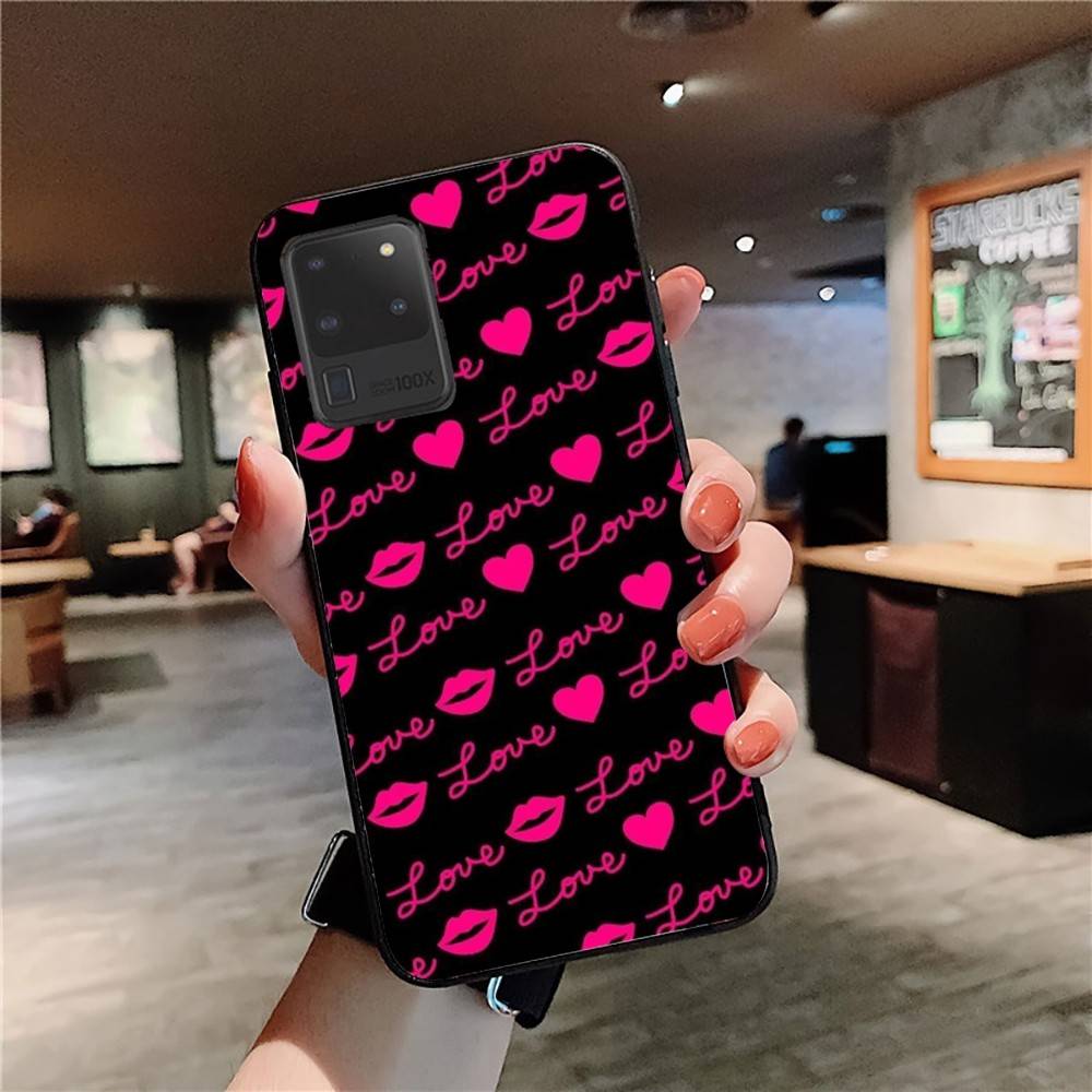 Leopard Print Sexy Lips Phone Case For Samsung S 24 Fe 25 Ultra Plus 20 Lite 21 30 22 23 24 22 Ultra 5G Fundas