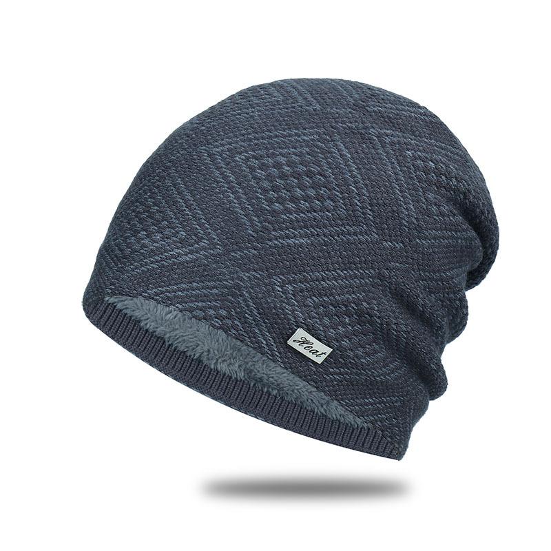 Men Thick Thermal Lined Beanie,Adult Casua Warm Solid Color Skull Caps for Winter,Suitable for Skiing Mountaineering,daily Wear