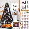 Halloween Advent Calendar 2025 24 Day Countdown Calendar with Acrylic Ghost/Gnome/Pumpkin Ornaments for Indoor Outdoor Home Party Decor