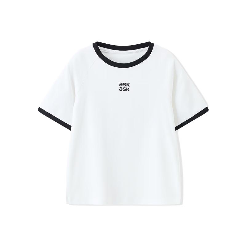ASK JUNIOR Girls  2026 Summer Short Sleeve T-Shirt 130