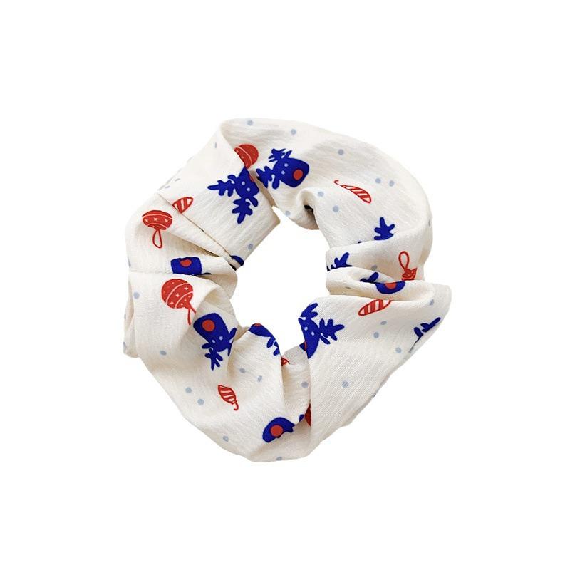 Christmas Style Updo Hair Tie with Cartoon Fabric
