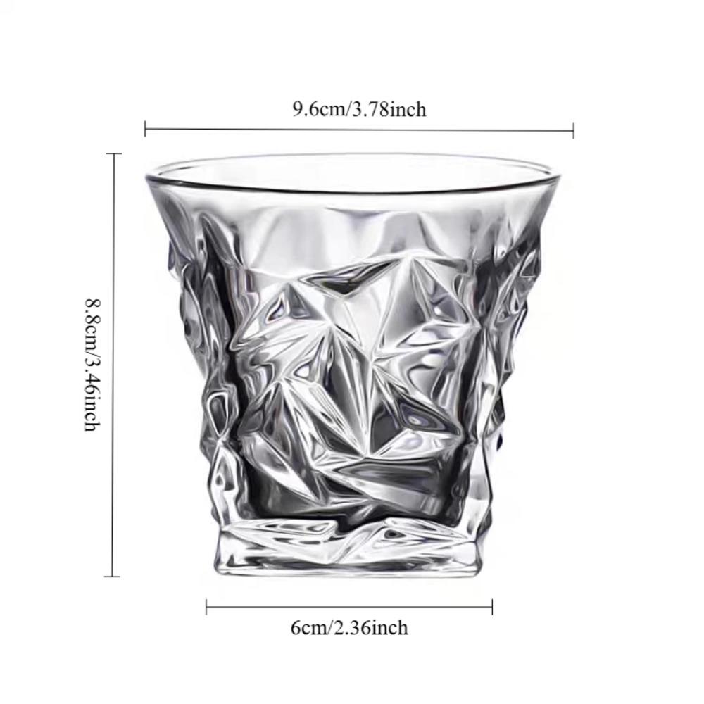 280ml/290ml Kristallglas Kreativ Roterande Whiskey Ismönstrad Cocktailglas Bar Ölglas