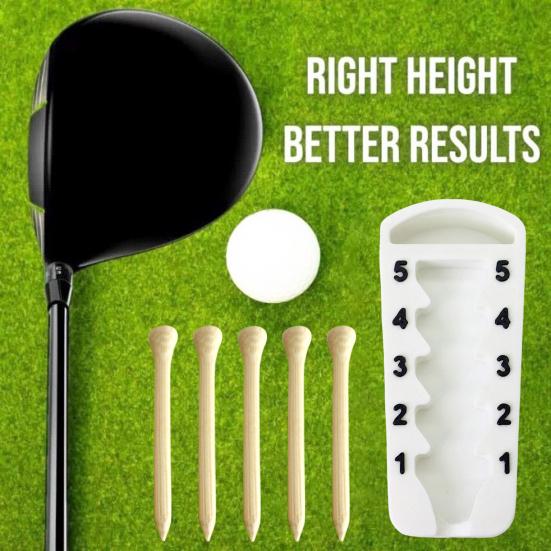 Nastavovač výšky golfového týčka 5 nastavení Přesně nastavitelný Setter výšky golfového týčka Nástroj pro elevaci týčka pro venkovní golfový trénink pro konzistentní švihy