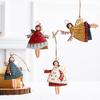 Nordic Iron Angel Ornament: Christmas Tree Pendant & Scene Decoration