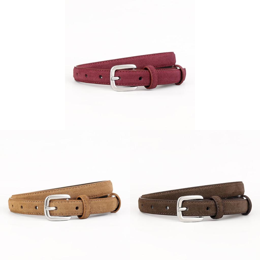 Minimalist Leather Belt For Women With Pin Buckle For Casual And Office Wear