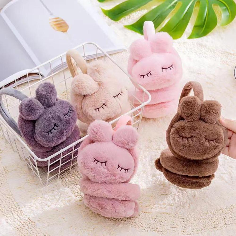 

Plush Ear Warmer Thick Winter Warm Earmuffs New Folding Earflap сірий колір