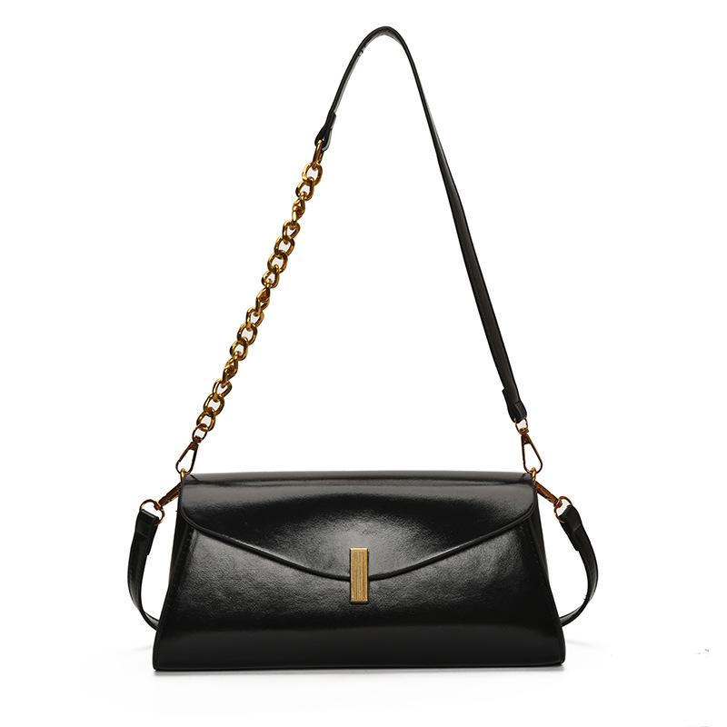 

Spring and summer new fashion simple underarm bag women s texture shoulder crossbody baguette bag
