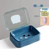 Creative Cute Plastic Soap Dish with Lid: Stylish Soap Holder and Drainer for Bathroom Storage