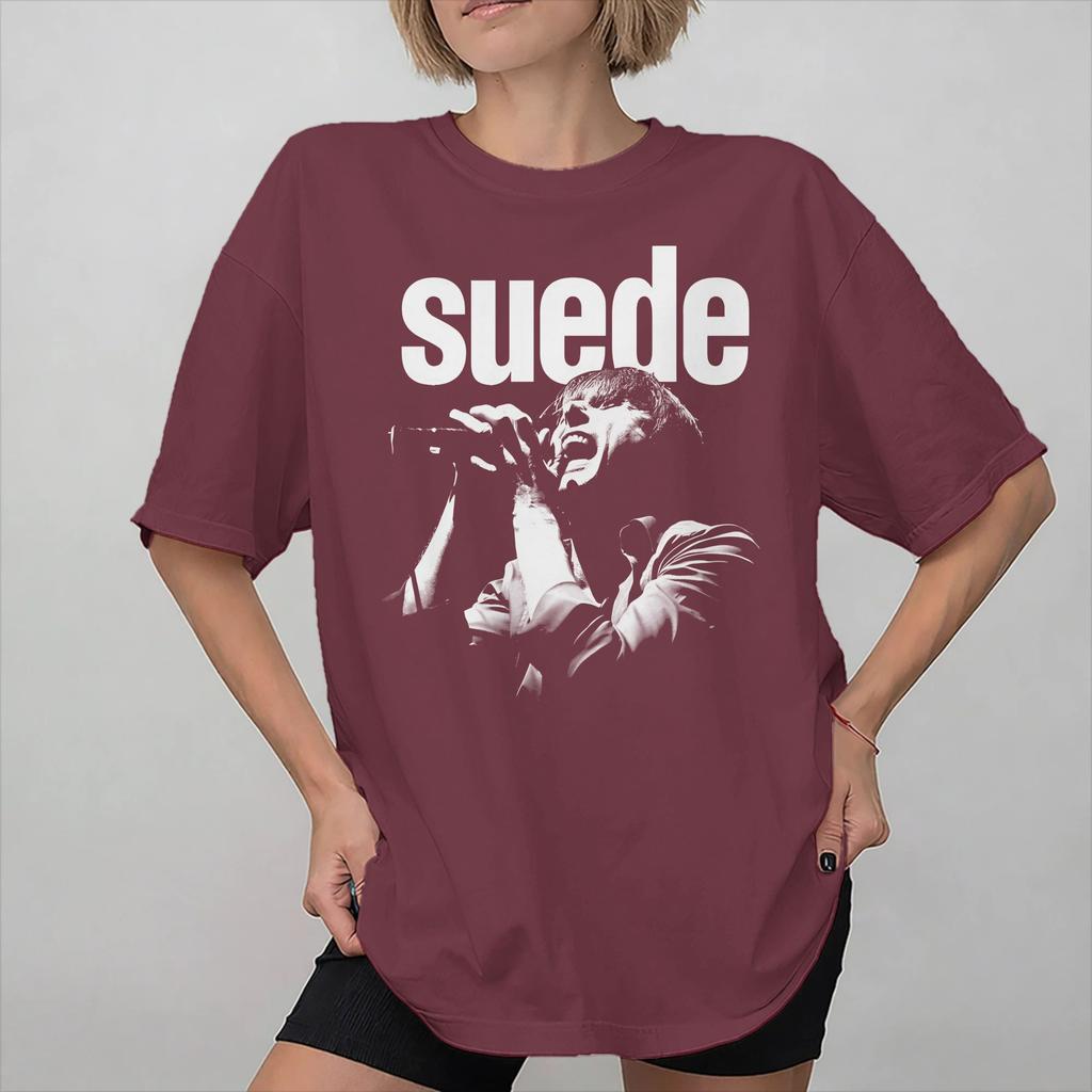 Suede rock band Merch Unisex Women T Shirts Pure Cotton Tee Graphic Printed Tshirt Clothes