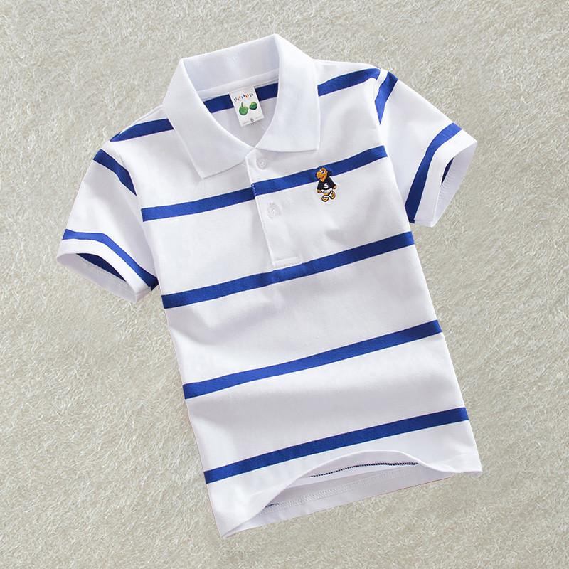 Children Kids Baby Boys Cartoon Print Tee Polo T-shirt Tops Clothes