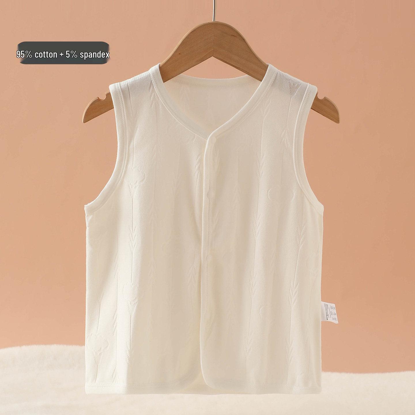 Unisex Pure Cotton Baby Vest - Newborn to Toddler, Ideal for Spring & Autumn Layers 100 cm