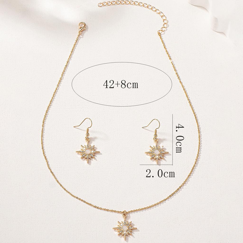Light Luxury Maimang Star Earrings Necklace Set Female Niche Design High-end Daily Versatile Jewelry Set