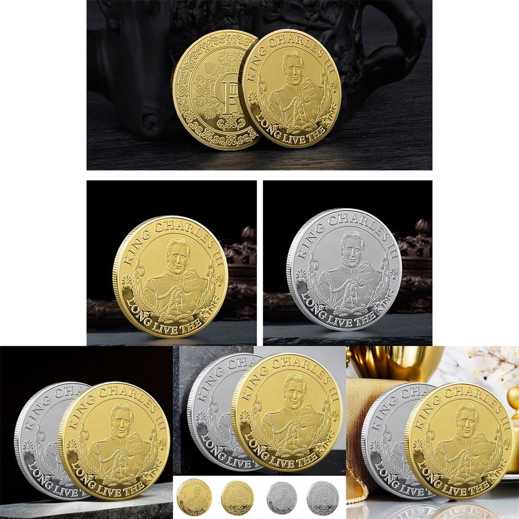 King Charles Lll Commemorative Coin Modern Minimalist Style Home Office Decor