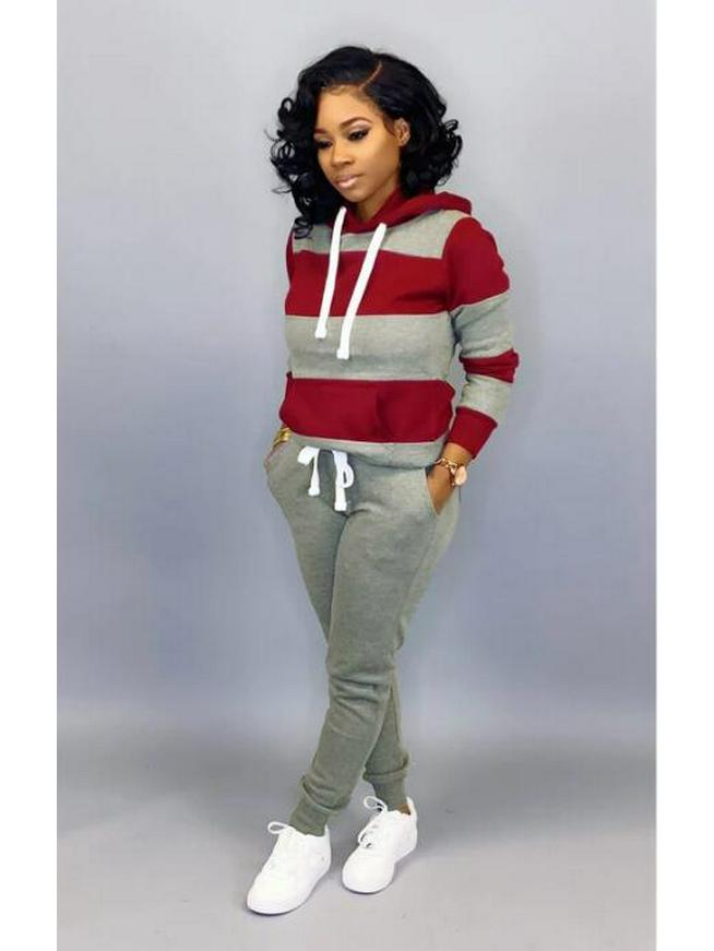 European & American Women's Autumn/Winter Cotton Hoodie & Sweatpants Set