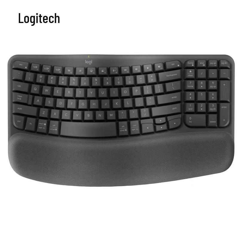 

Logitech Wave Keys Ergonomic Wireless Keyboard with Palm Rest