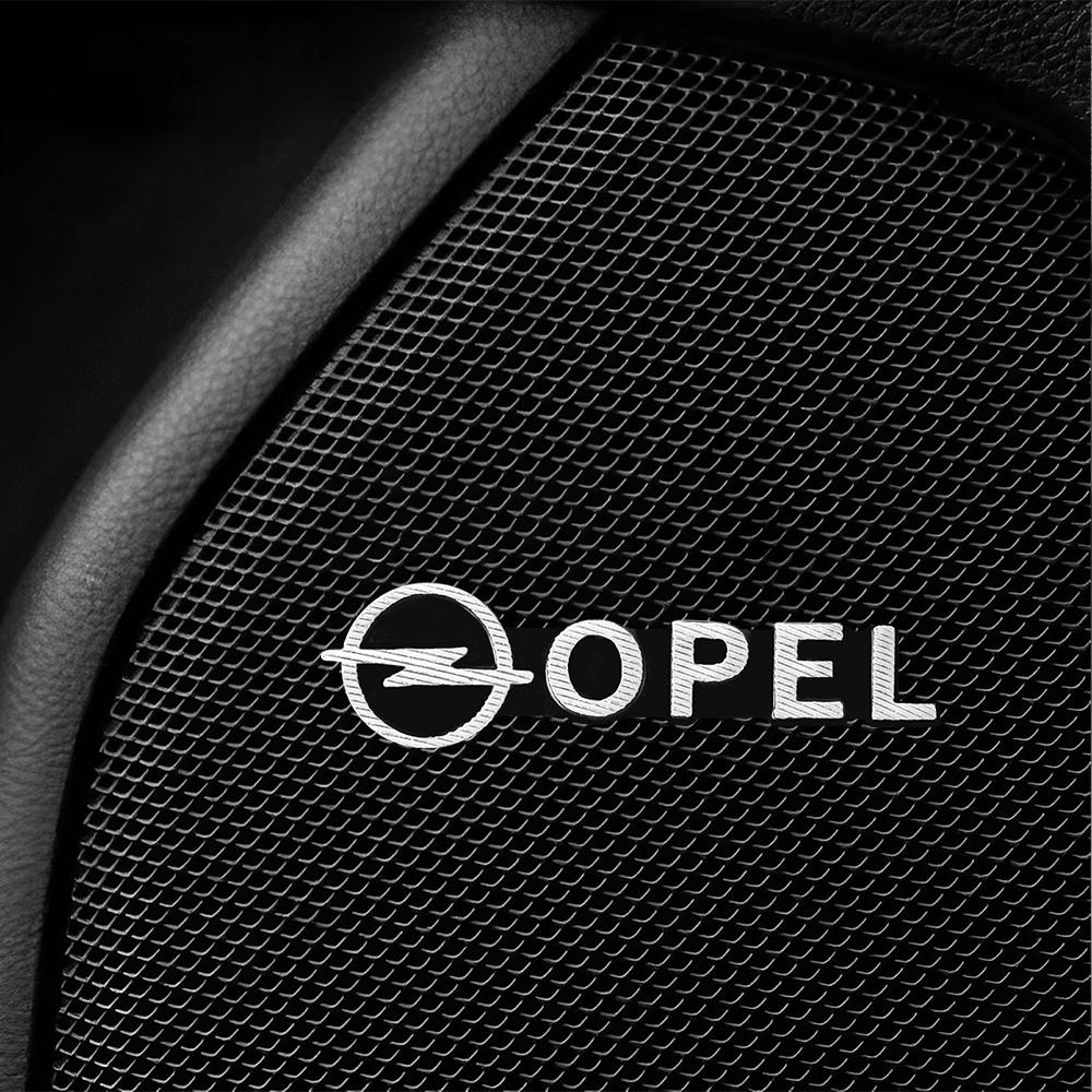 vrsag4 Aluminum Car Styling Interior Audio Speaker Badge Sticker Decor Accessories For Opel OPC Astra K Vivaro Corsa Zafira Insignia