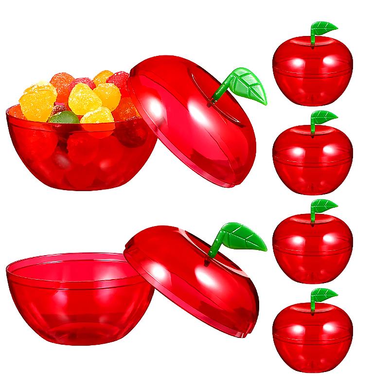 5Pcs Apple Container Christmas Party Supplies Apple Gift Storage Candy Box Snow White Party Apple Gift Wedding Decoration
