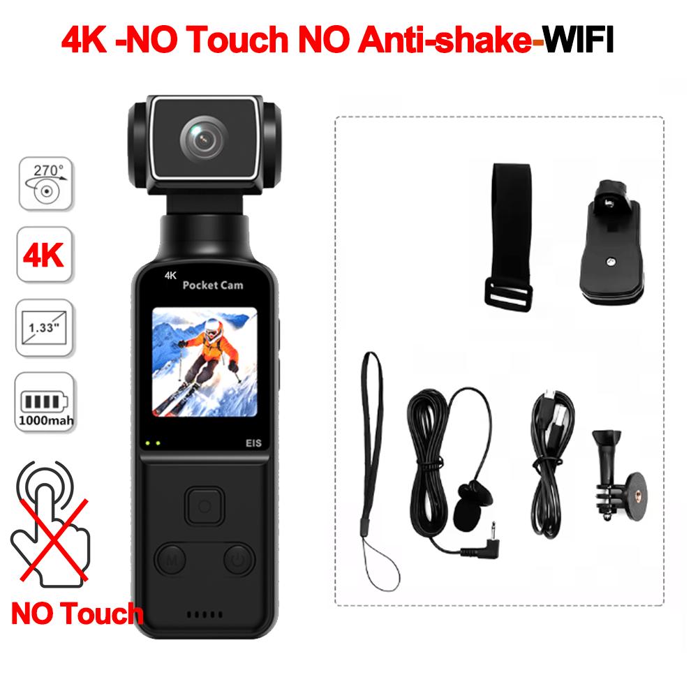 NEW 4K Touch Screen Portable MINI Vlog Camera Pocket Sports Camera with Gimbal Handheld Stabilizer Body Camera Video Recording