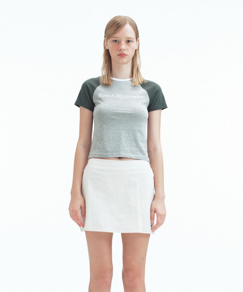 REST&RECREATION Raglan Half Sleeve Top - Gray