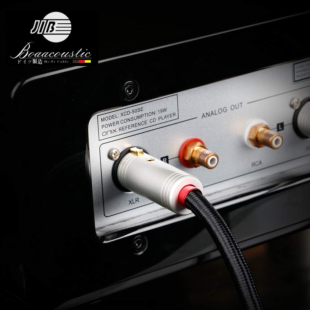 BOAACOUSTIC XLR Audio Cable Canon Microphone Pieces Hi-Fi (Male-Female) Cable/XLR Cable/3-Pin Cable/Balanced Cable/AV Amplifier/Decoder/Microphone