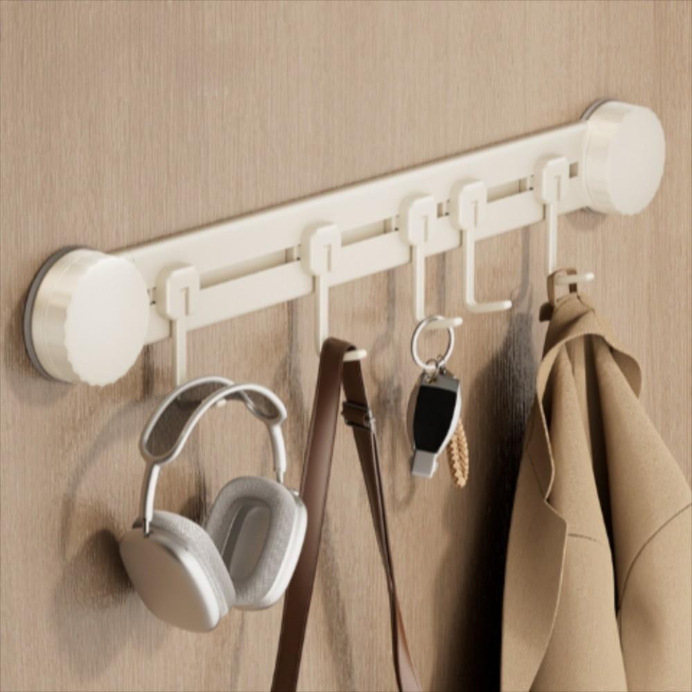 Wall-Mounted Vacuum Suction Cup Hooks 4/6 Hooks Kitchen Storage Hooks for Home