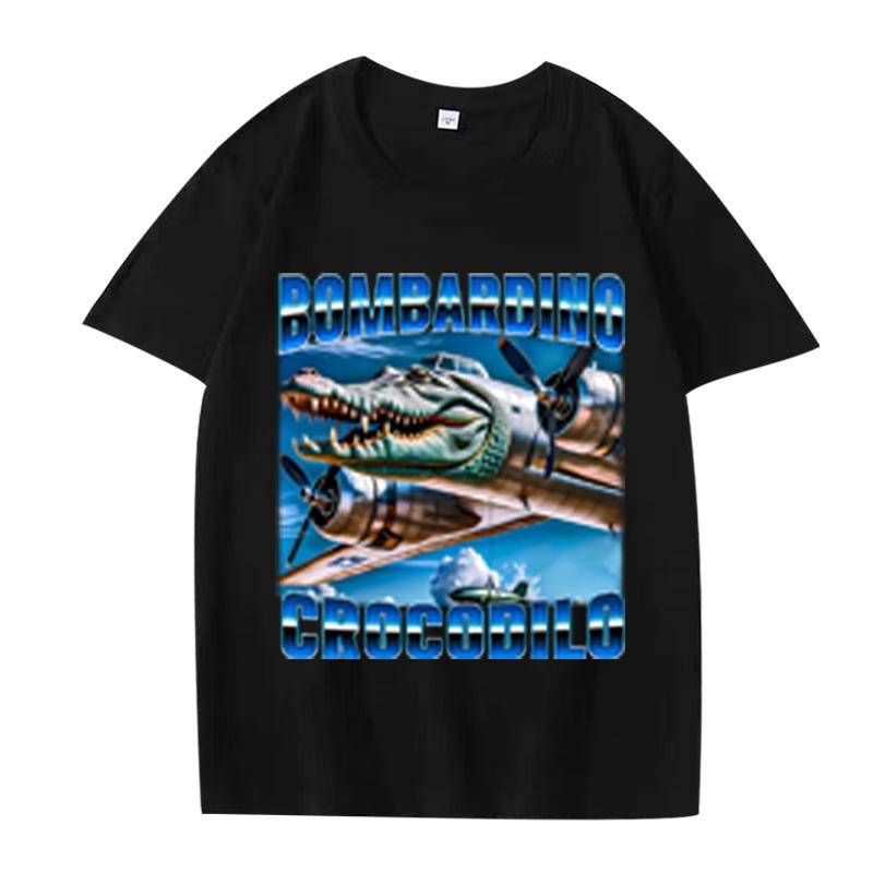 Italian Brainrot Funny Meme T Shirt Men Women Tralalero Tralala Tung Tung Tung Sahur Bombardiro Crocodilo Brr Brr Cappuccino Tee