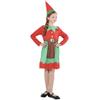 Adult Christmas Costume Children's Christmas Green Elf Costume Set Red and Green Color Scheme
