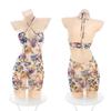 Sexy Seduction Lingerie Halter Perspective Printing Smudge Hip Skirt Pure Lust Hottie Suspender Floral Skirt Flirting
