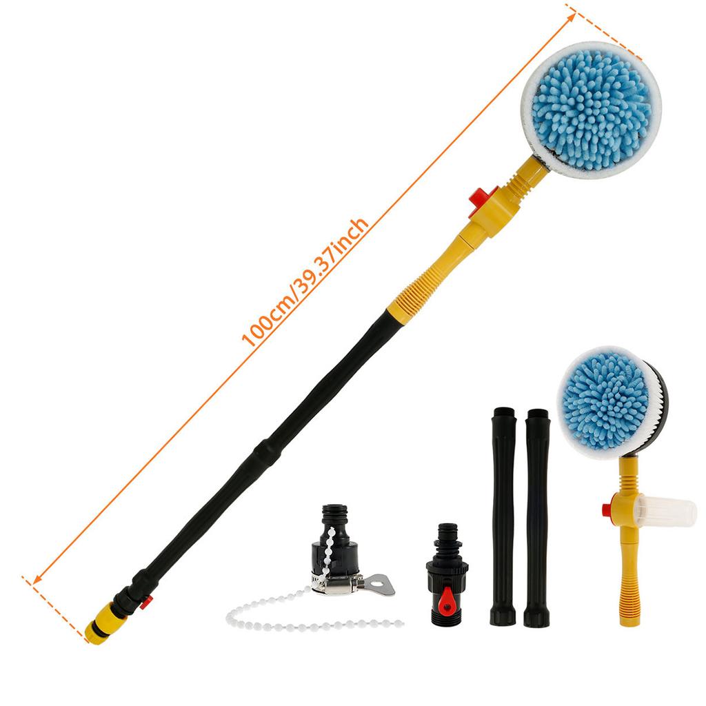 Car Wash Mop Car Cleaning Brush 40 Inch Long Handle Anti-Scratch Can Rotate 90° Car Detailing Cleaning Tool
