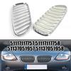 51117117757 For BMW Z4 E85 2003-2008 Chrome Front Bumper Kidney Grill Car Convertible Silver Plating Front Kidney Grille