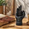 Durable Resin Palm Statue Palmistry Hand Incense Holder, Statue, Decorative Meditation Space Supplies Stick Ancient Mystical Sculpture for Home Table