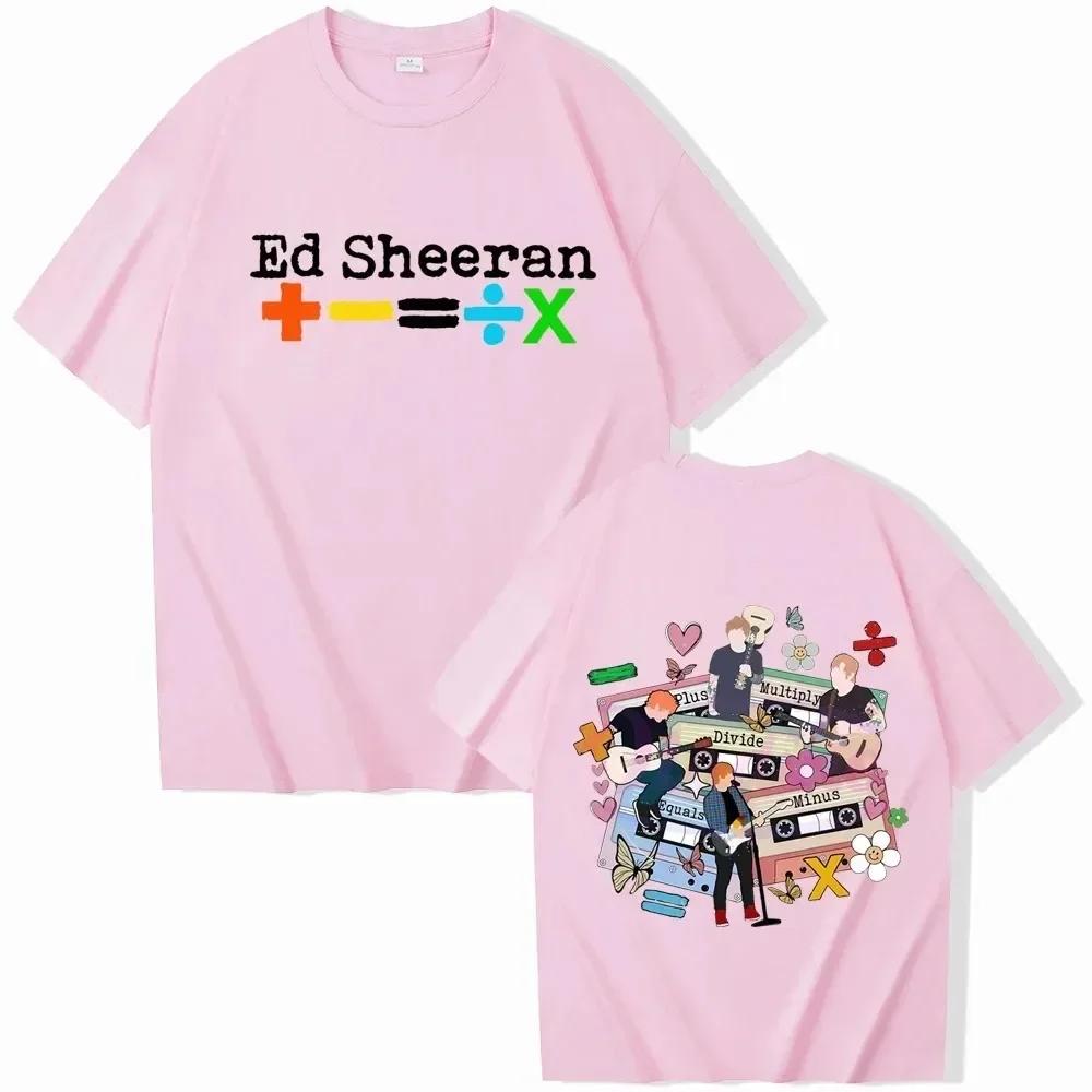High Quality Crewneck Ed Sheeran Tour 2024 T-Shirts Man Woman Harajuku O-Neck Short Sleeve Anime Shirts Popular Muscic Fans Gift