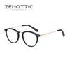 ZENOTTIC Retro Round Optical Prescription Eyeglasses Frames Unisex Ultralight Acetate Metal Spectacle Frame