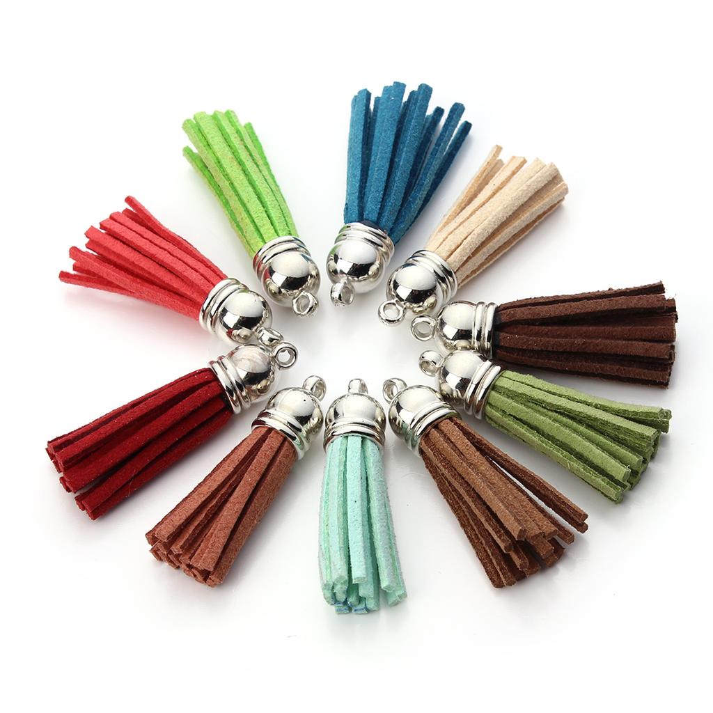 10-20pcs 30/55mm Leather Tassels Vintage Korean Velvet Tassel Fringe For DIY Jewelry Making Crafts Keychain Supplies Accessories