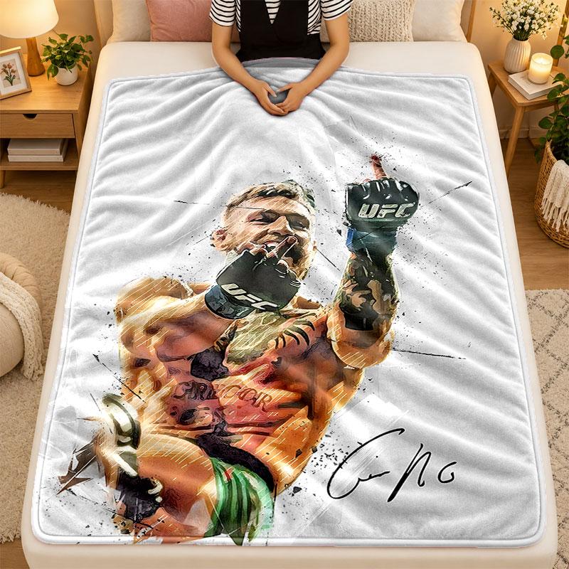 Flannel BlanketConor Mcgregor Warm Soft Throw Blanket for Indoor Sofa Bed Living Room Use