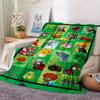 Plants Vs Zombies Characters Scenes Flannel Blanket With Customizable Name Comfortable In All Seasons Suitable For Sofas Beds Travel Camping And