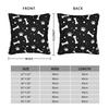 Dog Paw Print And Bone Pillow Case Square Pillow Cover For Living Room Chair Cute Funny Pillowcases