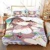 Personality Inugami Korone 3D Printed Bedding Set New Soft Microfiber Duvet Cover Set for Hololive Fans Bedroom