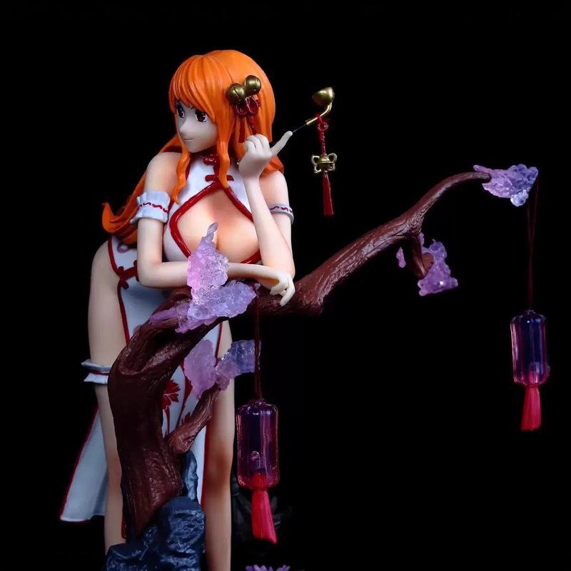 One Piece Nami Cheongsam Boxed Anime Figure Gk Statue Collectible Model Anime Character Decoration For Adult Collectors