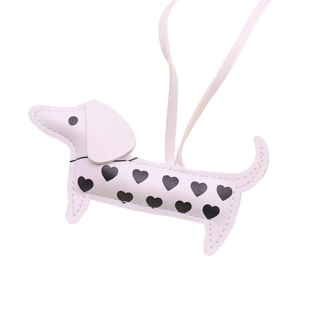 Porte-clés Teckel en Cuir PU Élégant Charm Animal à la Mode Pour Femmes Filles Accessoires de Sac à Main Tendance