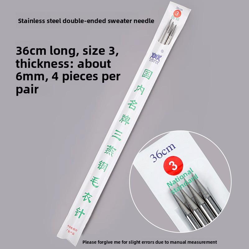 Rozsdamentes acél tű, egyenes tű, kézi kötőeszköz pulóverek és táskák készítéséhez. Különleges gyapjúval való kötéshez. Hosszú tűk, Rövid tűk.