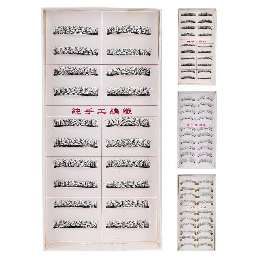 10 Pairs False Eyelashes 3D Handmade Natural Look Fake  Eyelashes for Makeup